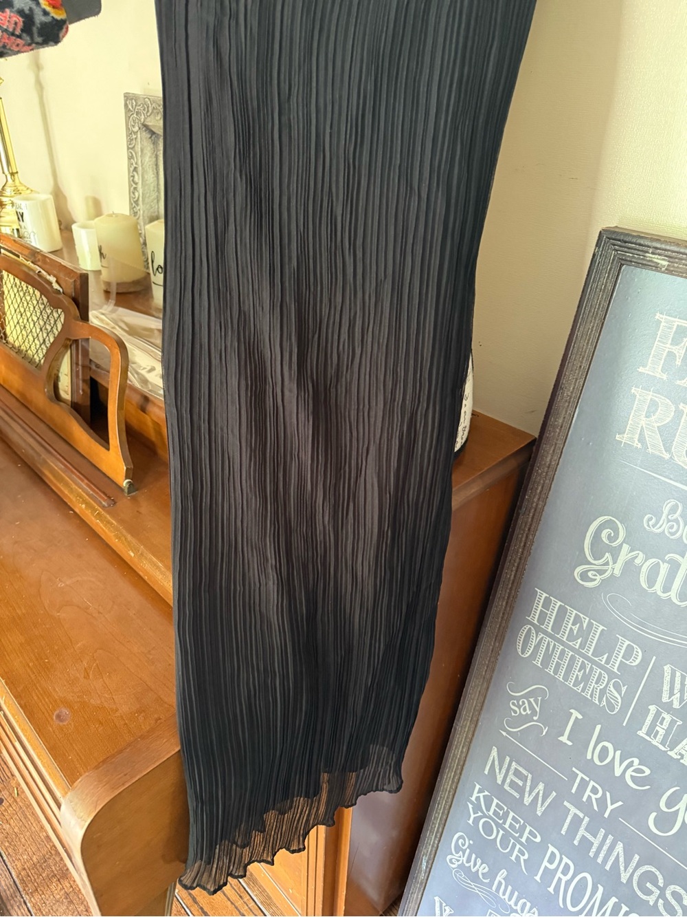 Topshop Black Pleated Maxi Skirt | Size 6 | Elegant Minimalist Skirt NWT 59.00 - Picture 2 of 2